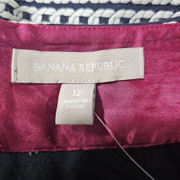 BANANA REPUBLIC NWT Chain Print Flounce Skirt - Size 12 - Picture 7 of 9